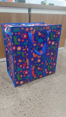 कस्टम पीपी बुने हुए शॉपिंग बैग इको-फ्रेंडली इंक प्रिंटिंग के साथ